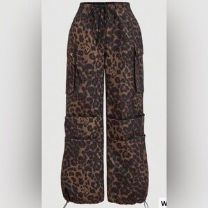 SHEIN Brown and Black Camouflage Cargo Pants